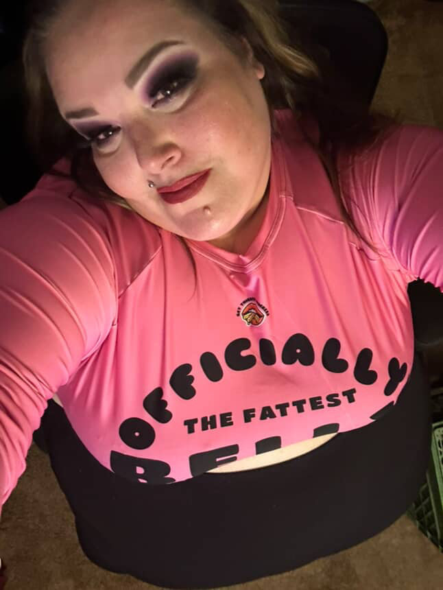 Officially the Fattest Belly Crop Top – Bold Body Positive Long Sleeve | Plus Size Athleisure