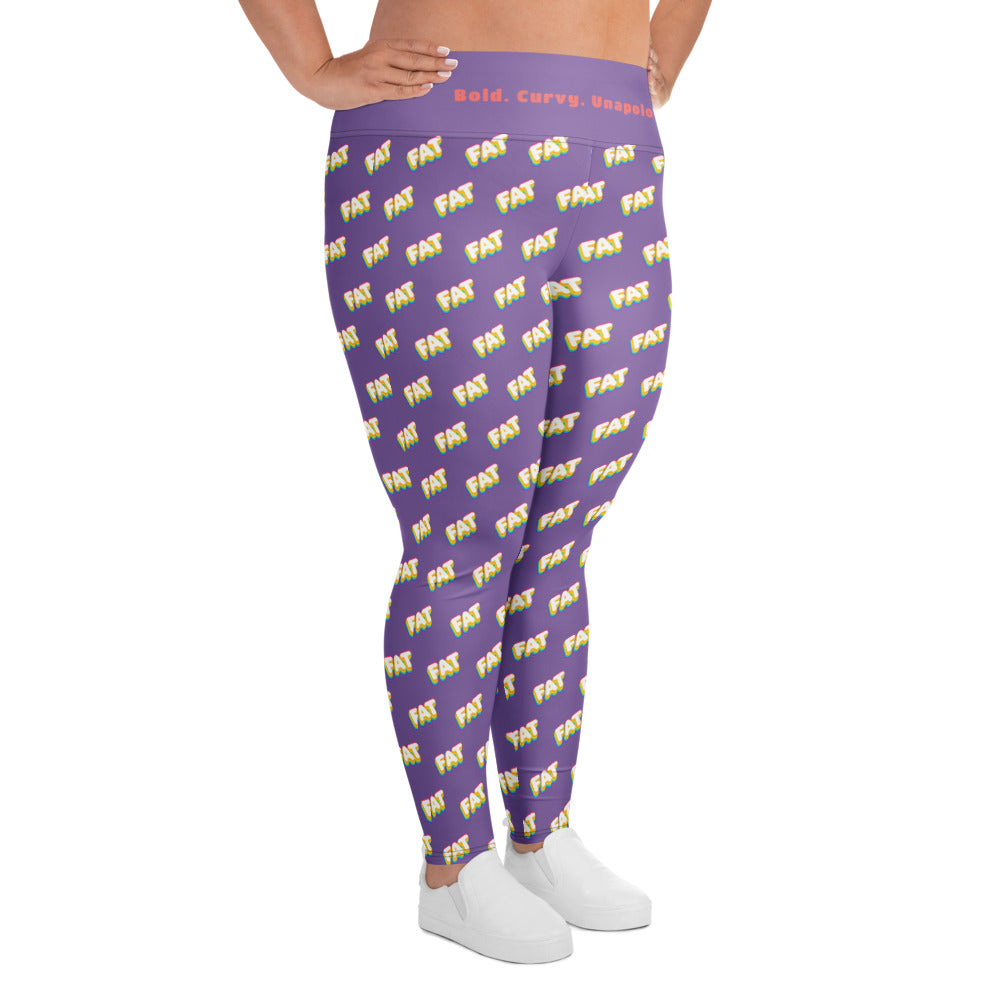 Bold FAT Leggings | Plus Size Body Positive Apparel | Curvy, Confident, Unapologetic Activewear | #EffYourBodyStandards