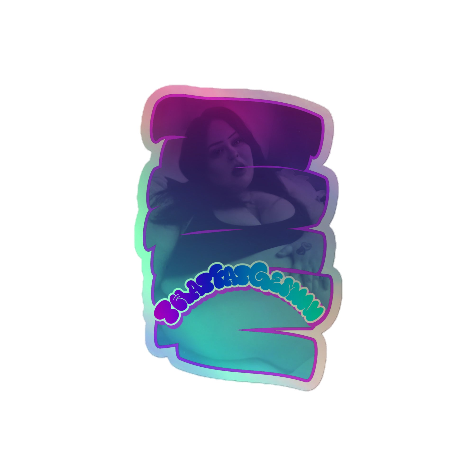 ThatFatGemini x GetThickerStickers Collaboration Series Holographic Sticker | Curvy Babe Body Positive Vinyl | Sexy BBW Art