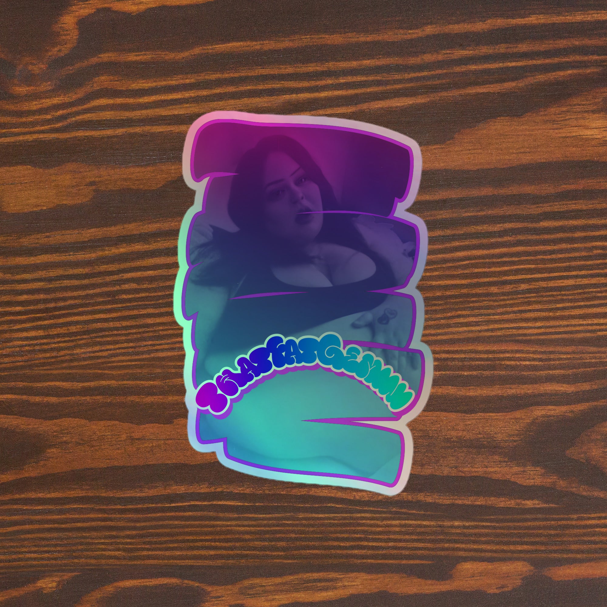 ThatFatGemini x GetThickerStickers Collaboration Series Holographic Sticker | Curvy Babe Body Positive Vinyl | Sexy BBW Art
