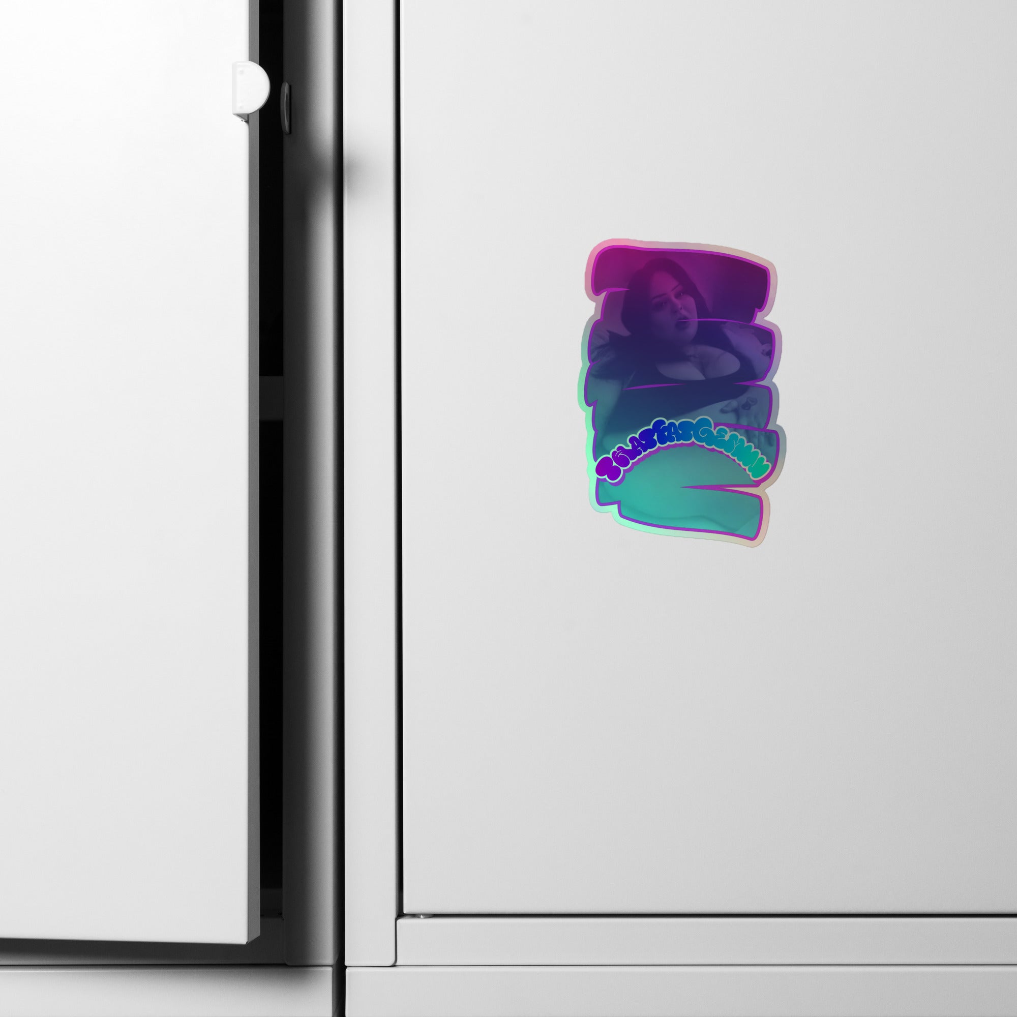 ThatFatGemini x GetThickerStickers Collaboration Series Holographic Sticker | Curvy Babe Body Positive Vinyl | Sexy BBW Art