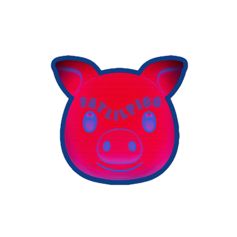 FatLilPigg x Get Thicker Stickers Collab Piggy Sticker | Custom Vinyl Decal | Cute Pig Design | Body Positive Sticker