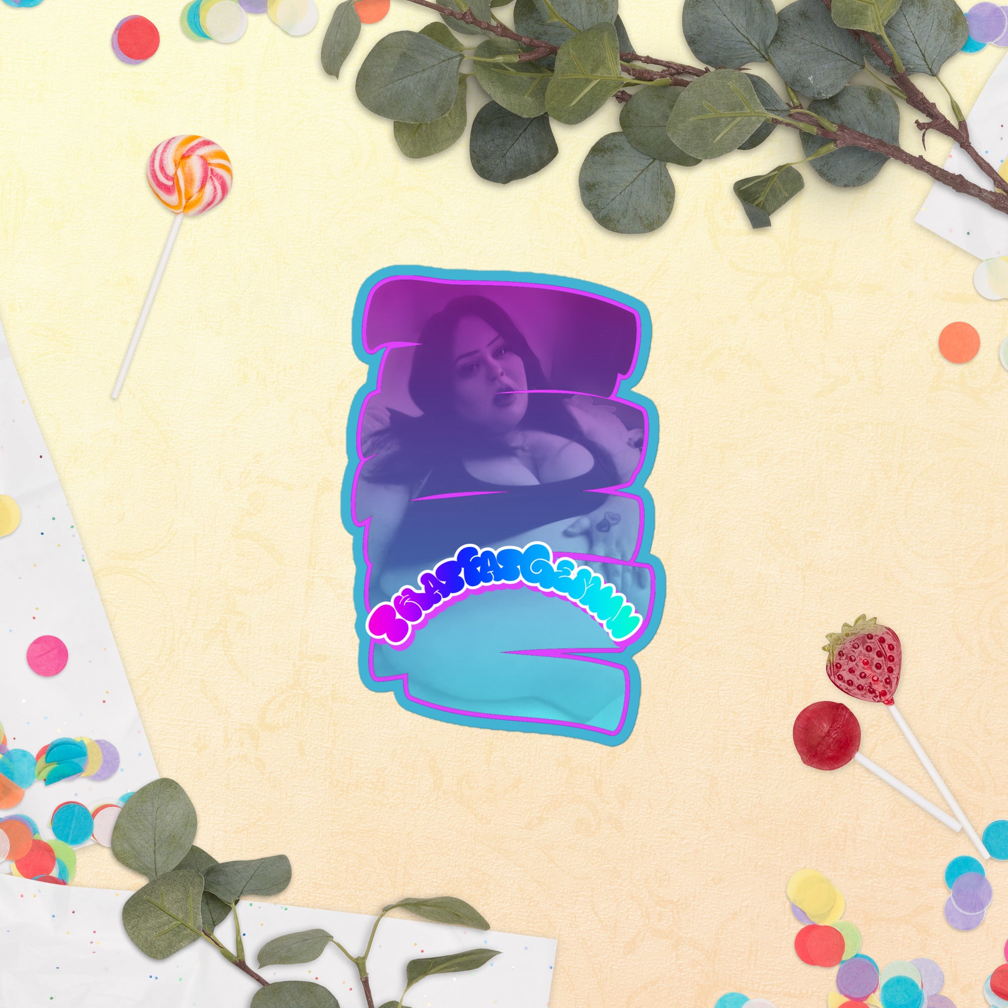 ThatFatGemini x GetThickerStickers Collab Sticker | Curvy Babe Body Positive Vinyl | Sexy BBW Thick Art | Plus Size Sticker