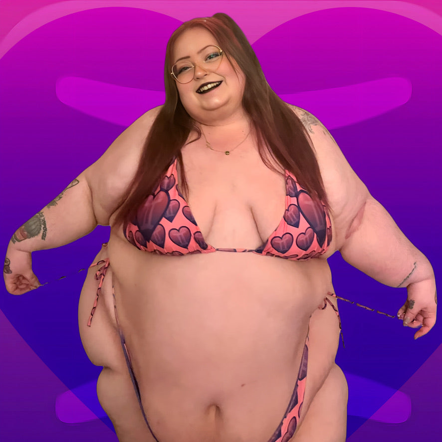 ThatFatGemini x Get Thicker Stickers Collab Bikini  | Plus Size Swimwear up to 6XL | Bold Curvy Body Positive Bathing Suit | Fun Summer Swimwear