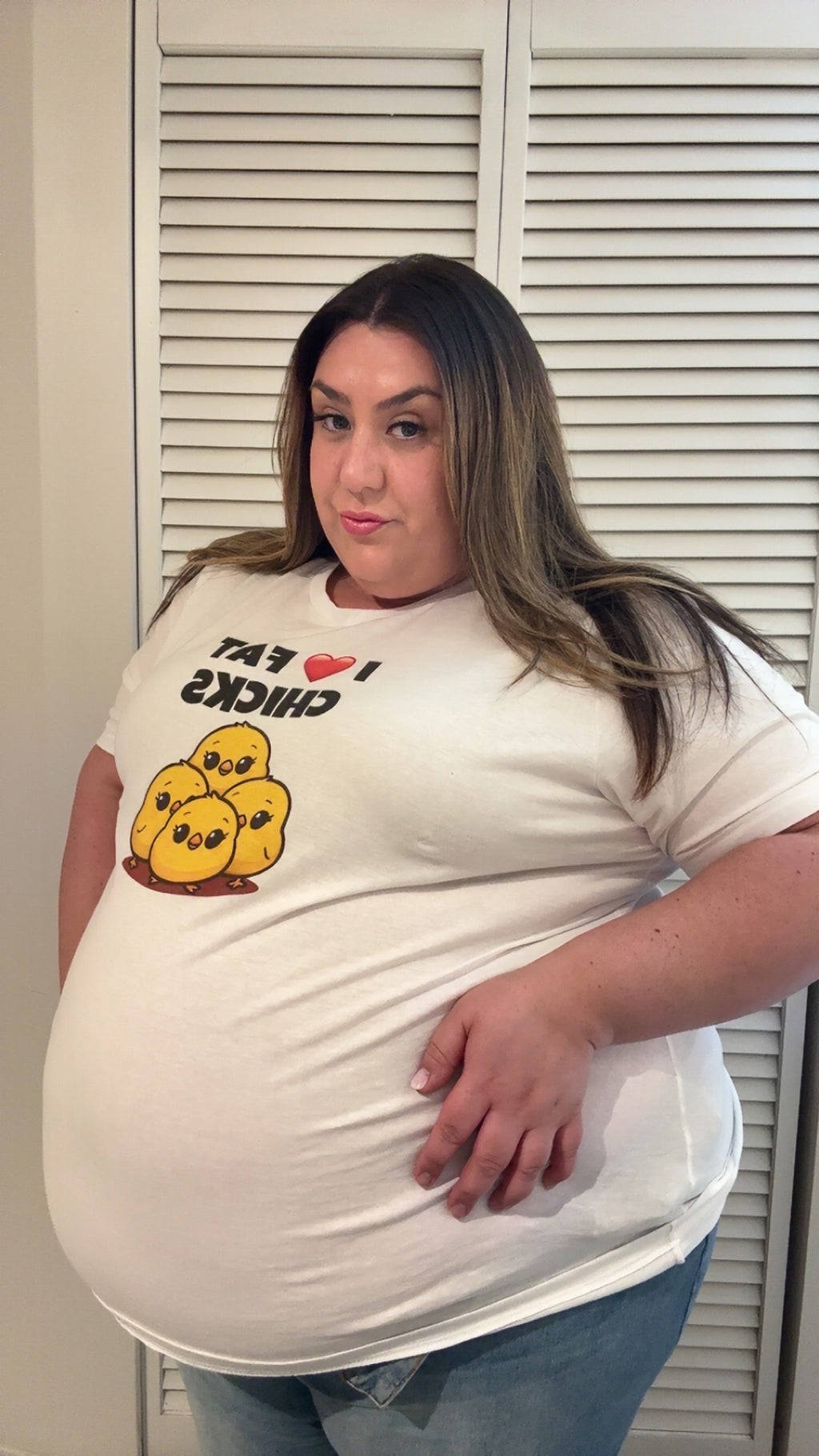 I Love Fat Chicks Shirt – Plus Size Tee | BBW Tee | Fat Admirers | Body Positive Curvy Girl T-Shirt | Fat Appreciation Clothing