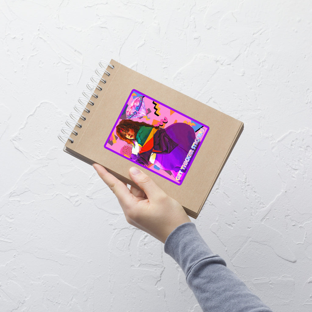 Curvy Diamond x Get Thicker Stickers Collab Series Sticker | SSBBW Sticker | Retro Vinyl Decal | Design 1