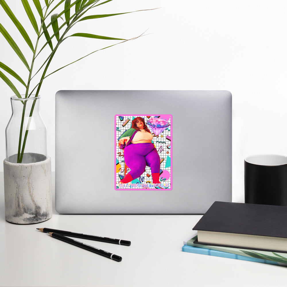 Curvy Diamond x Get Thicker Stickers Collab Series Sticker | SSBBW Sticker | Retro Vinyl Decal | Design 3
